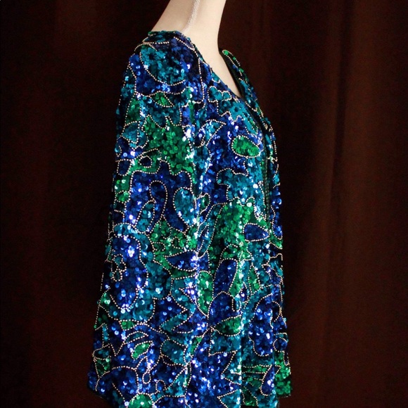 Vintage sequin and beaded top - Picture 3 of 6